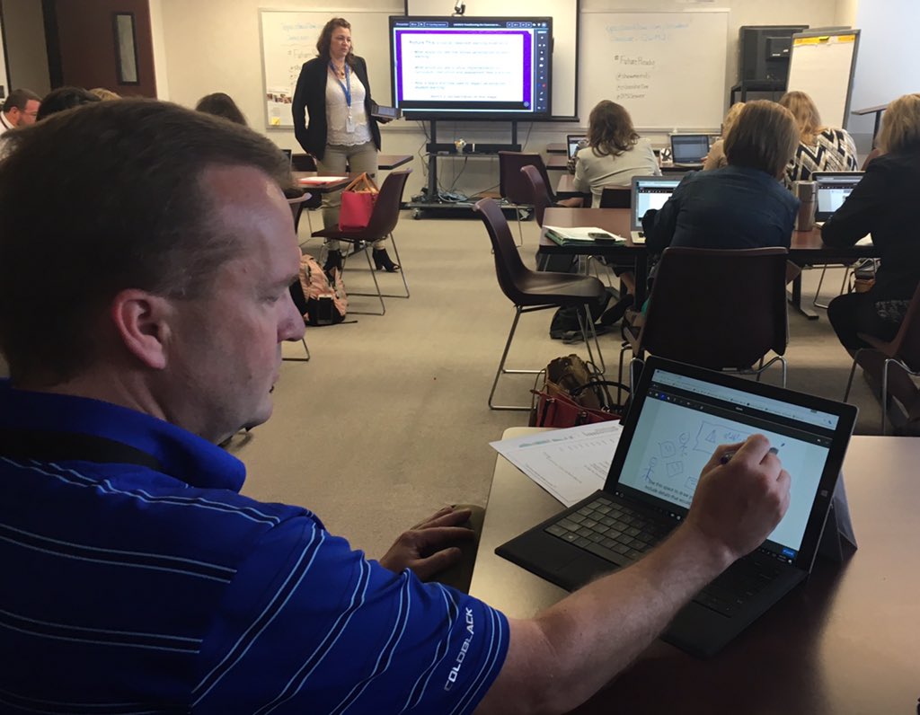 eileenheller's tweet photo. @OmahaPubSchool LAUNCH members sketch the typical classroom using @ClassFlow @toriclassflow @OPSCleaver @showmerob #opsproud https://t.co/wTwZUyyYPV