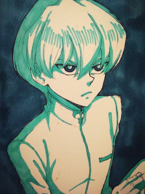 Кибер-мальчик. (Не могу остановиться рисовать их, помогите) 