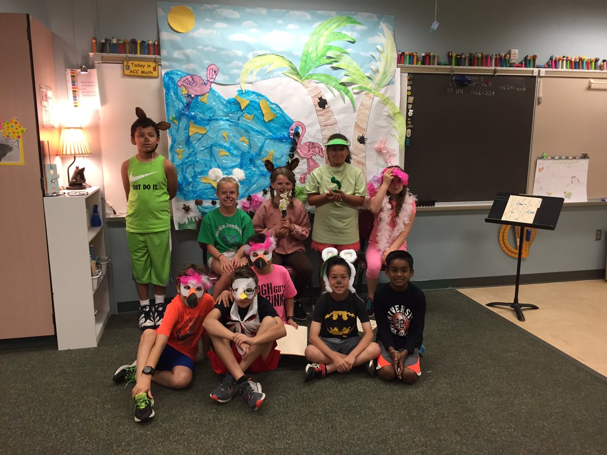 chapmanthinkers's tweet photo. Some actors from Mrs. Graham's class use drama to teach Kdg/Gr 1 sts about animal habitats! Off Broadway at its finest! https://t.co/RRfVk1FoVY