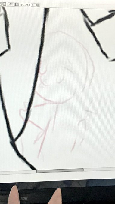 いおりんのラフと下絵...ಠ_ಠ 