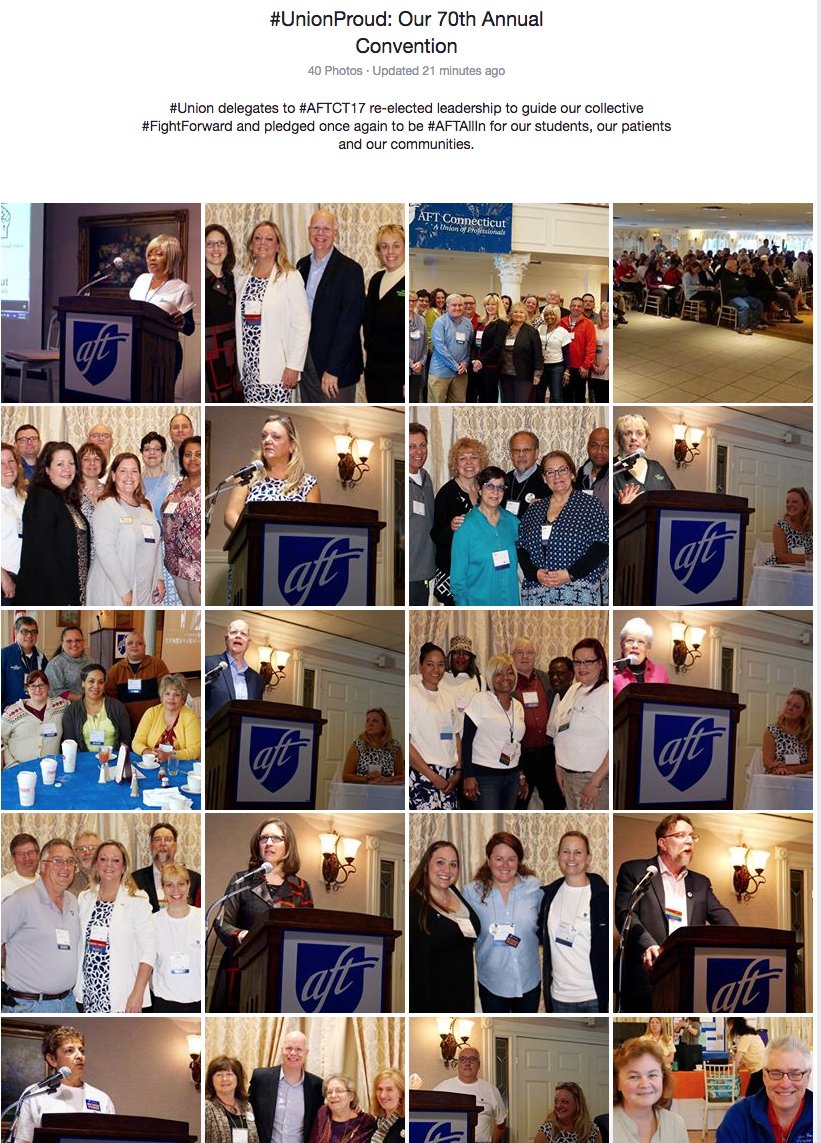 AFTCT's tweet photo. Photos of #AFTCT17 #union delegates re-electing leaders for #FightForward, pledging to be #AFTAllIn for communities: https://t.co/2kXGn1JCoo https://t.co/gFlWTyDsJ9