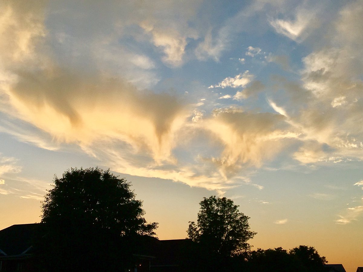 BretWaltsWx's tweet photo. Some incredible virga in New Albany, IN. @BGoodeWAVE3 @RyanHokeWAVE3 @spann @JeremyKappell @Ginger_Zee https://t.co/QU7WQ951bx