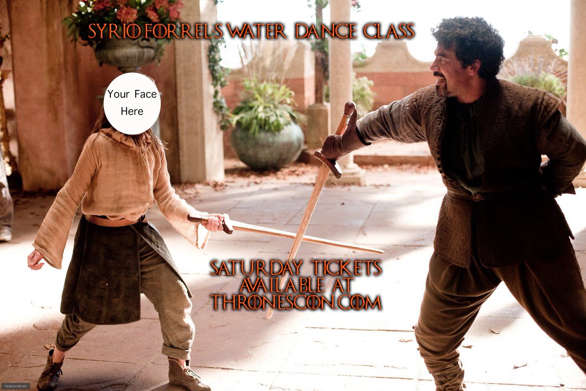 ThronesCon's tweet image. Join the first sword of braavos, @miltosyerolemou at the WaterDance class- thronescon.com for tickets