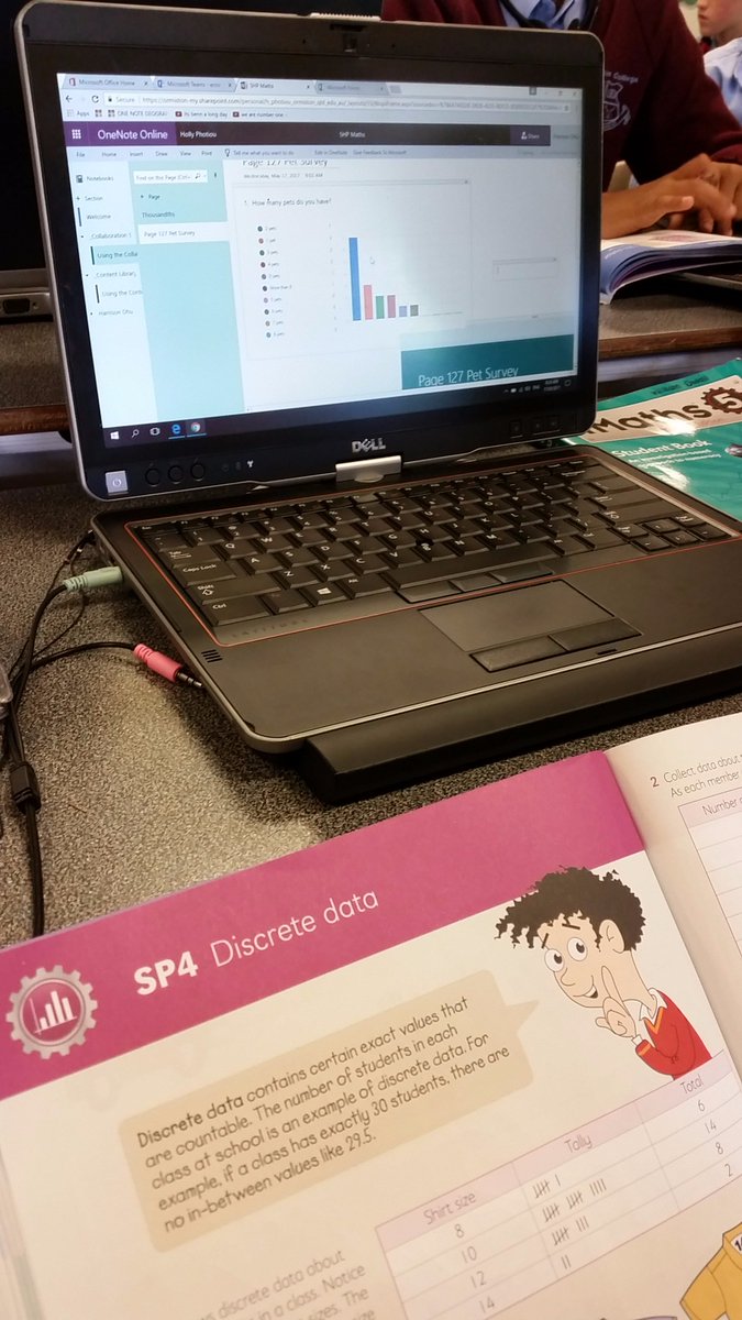 5hp2020's tweet image. Embedding a #microsoftform into our #onenote to collect discrete data in maths #LearningatOC