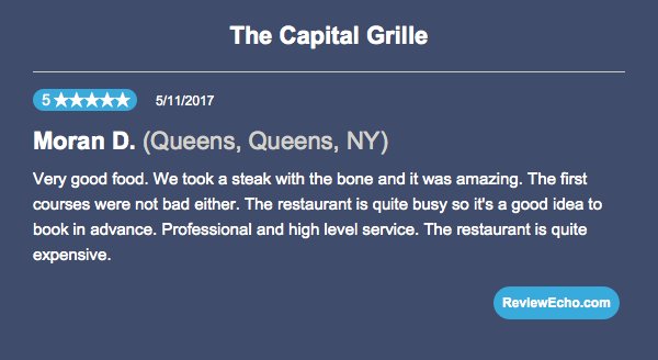 ReviewEchoApp's tweet photo. @capitalgrille Check out this great review! https://t.co/DvcVql49J4