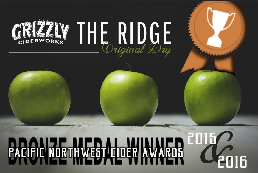 Did you know The Ridge has placed 3rd in Best Modern Dry 2 years in a row at PNWCA(out of entries from 30+ companies)?!  #HardCider #NWCider