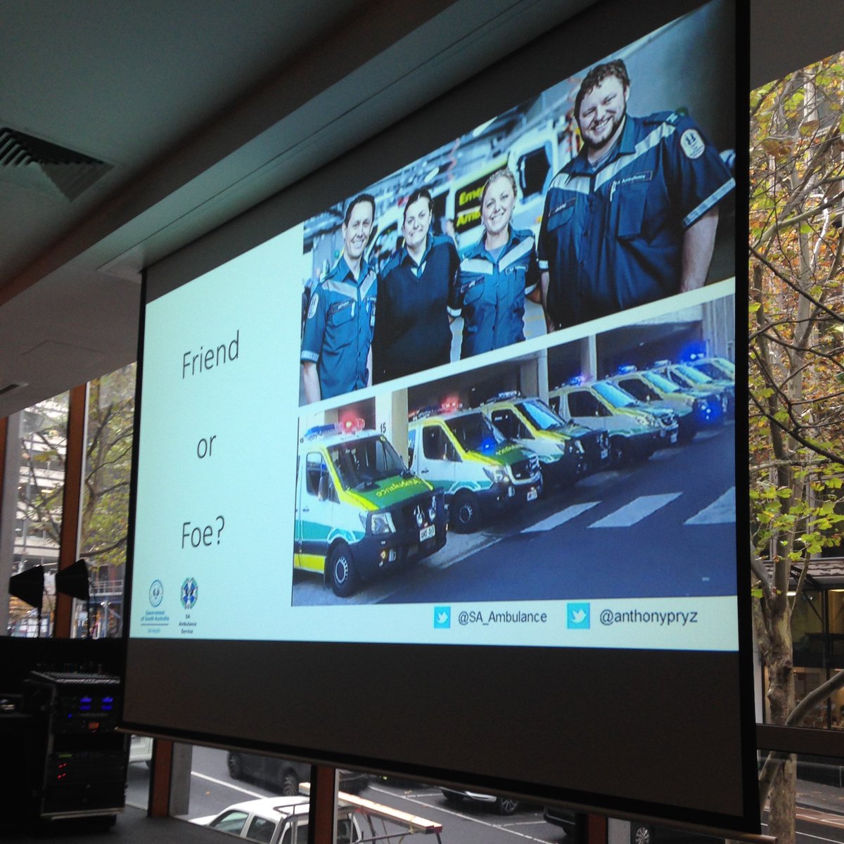 MaisieCriterion's tweet photo. What is the capability of the Ambulance Service to help with Patient Flow? @anthonypryz @SA_Ambulance explains all at #patientflow2017 https://t.co/O3HXpo8NAt