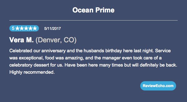 ReviewEchoApp's tweet photo. @OceanPrimeCMR Check out this great review! https://t.co/948qt1XNdo