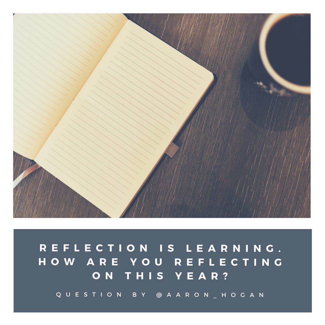 aaron_hogan's tweet photo. Reflection is learning. How are you reflecting on all that has happened this year? #CSISDchat https://t.co/ne57bjqHua