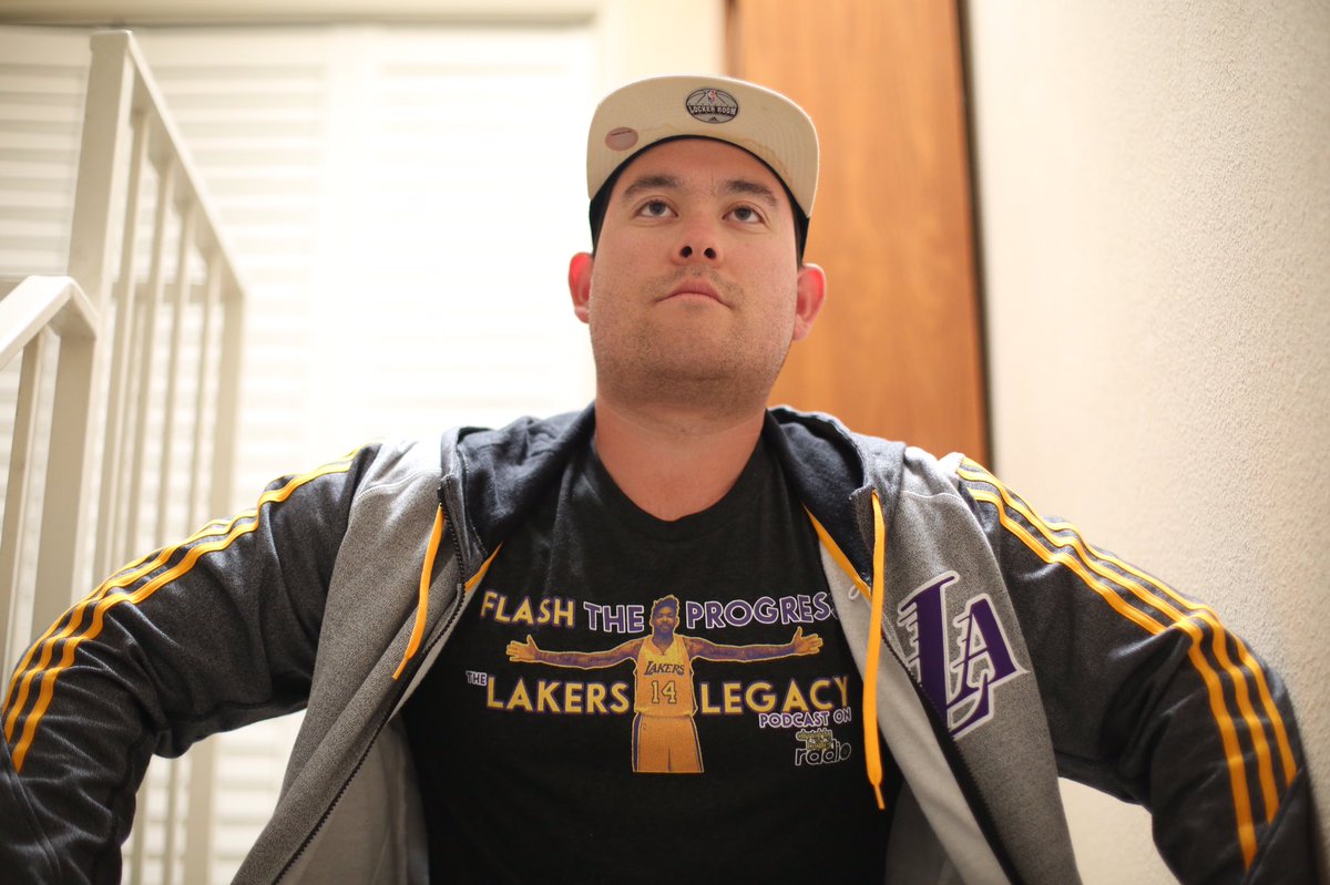LakersLegacyPod's tweet photo. LAKERS WON THE #2 PICK SO WE GONNA ACT LIKE PROUD DOUCHE BAGS ABOUT IT! Buy our SOFT, LUCKY-ass shirts now! #ItsLitLA #FlashTheProgress https://t.co/h0zimg9Bgs