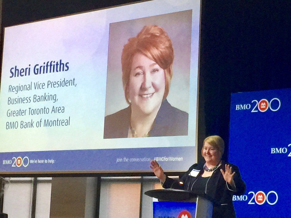 Sheri Griffiths welcoming Women in Business with open arms - after the audience selfie, of course!! #bmo200 #bmoforwomen #proudtoworkatbmo