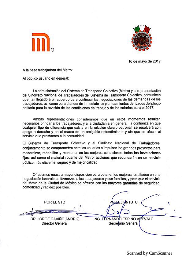 jeza_s's tweet photo. Acuerdan trabajadores y directivos de Metro aumento salarial del 3%. Paola Rojas https://t.co/U19zDAhbHI Estos son los verdaderos acuerdos https://t.co/AkTm7XPFkP