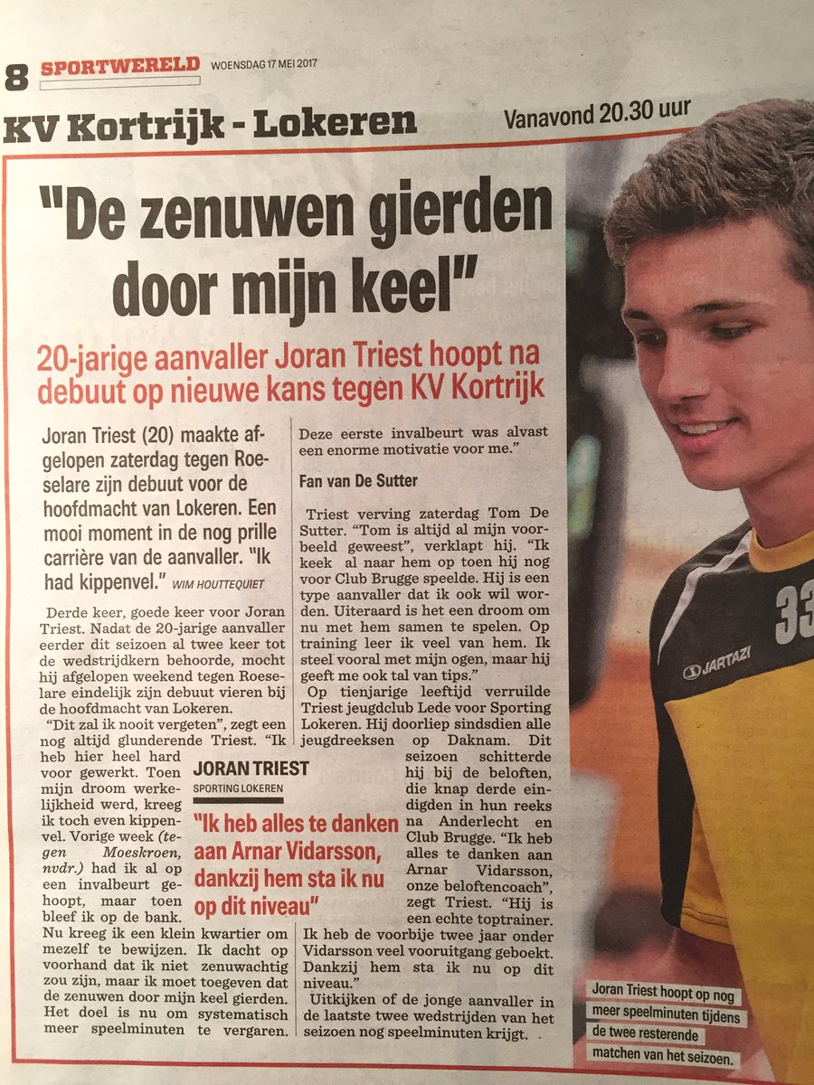 BeloftenLokeren's tweet photo. Work hard,play harder ... Joran Triest looft coach @arnar_vidarsson   @sportwereld_be https://t.co/V5HmCwOm3t