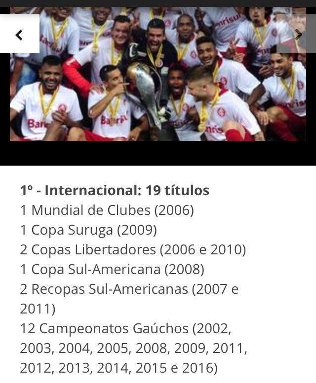 Inter é o maior ganhador de títulos do século XXI segundo jornal de São Paulo