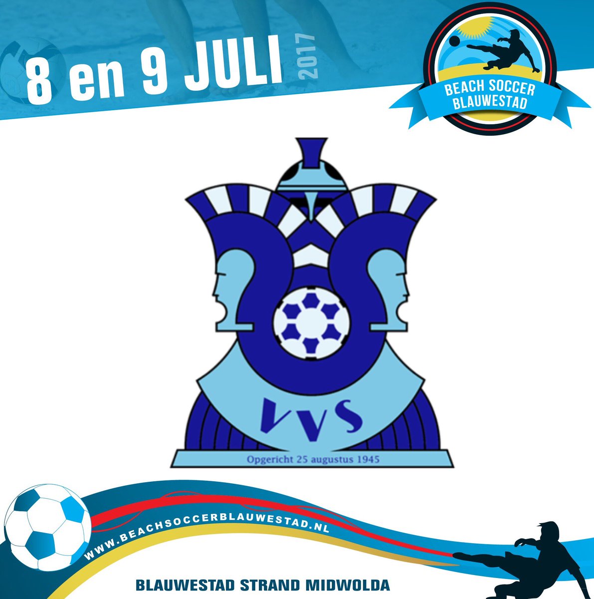 Nieuwe deelnemer Open Nederlands Kampioenschap Beach Soccer 2017

VVS Oostwold
 (Groningen)

Categorie: JO 11
Speeldag: 9 juli 2017