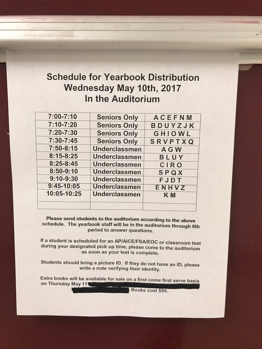 nhs_class_of_17's tweet photo. Please refer to the attached photo on when to pick up your yearbook tomorrow https://t.co/GjvdKWC332