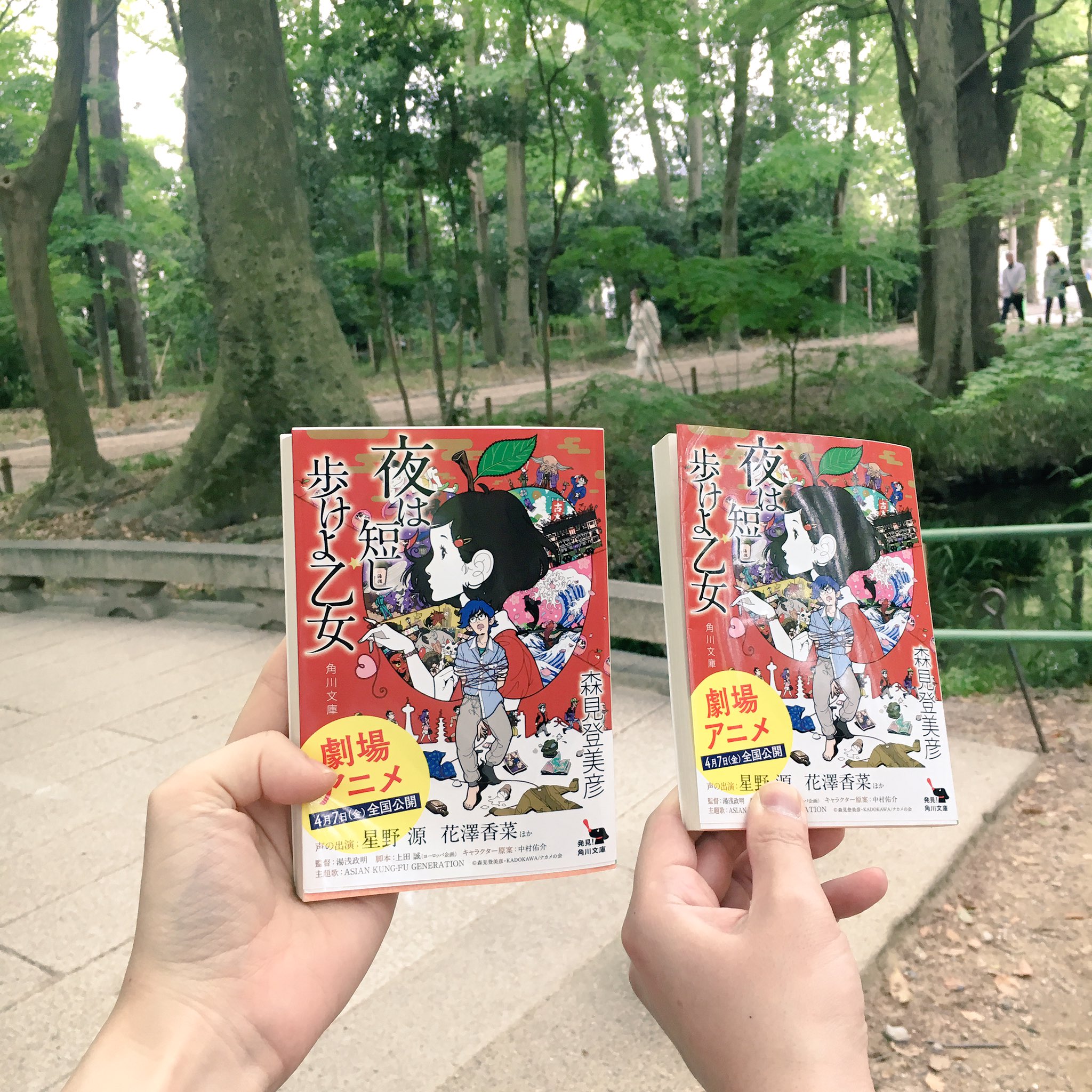 ぽろ Pa Twitter 夜は短し歩けよ乙女 四畳半神話体系 東京から来た友達とモデル地散策 下鴨神社 京都駅から市バス 猫ラーメンと古本市の神 出町柳デルタ 徒歩 ロケット花火と自虐的代理戦争 阿闍梨餅 本店 徒歩