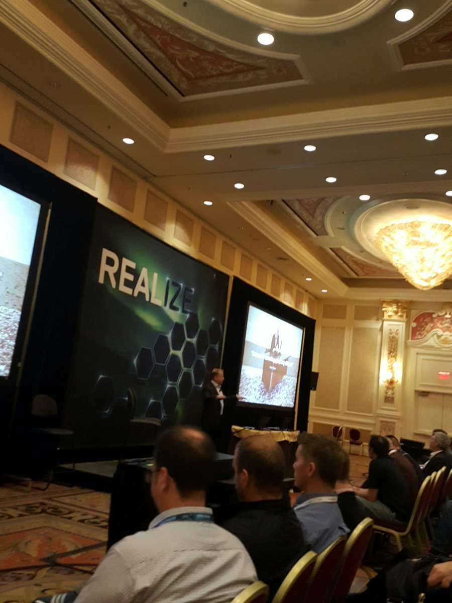 kalims's tweet photo. @sakacc listening to Chad at #DellEMCWorld.  Great stuff!  #IWork4Dell https://t.co/ki9VBaxLiK