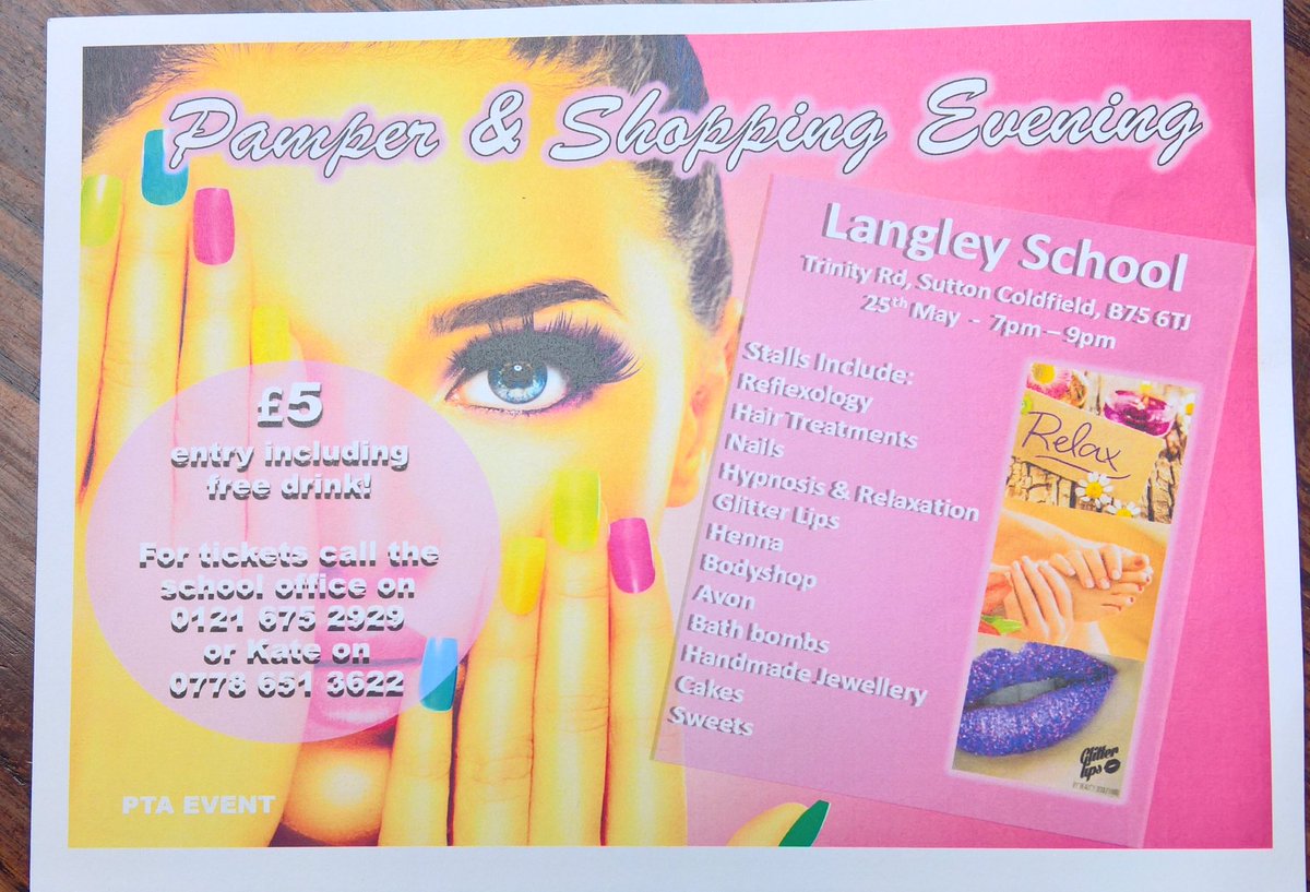 boldmerelocal's tweet image. Pamper &amp;amp; shopping evening at #LangleySchool #TrinityRoad 25th May 7-9pm #PTA event @sutcolhour @TBOSuttonC @RoyalSuttonNews