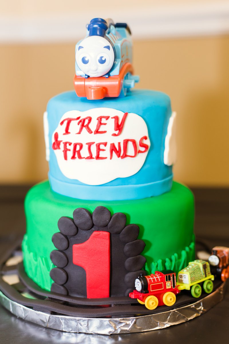 Thomas the Train themed 1st Birthday Cake