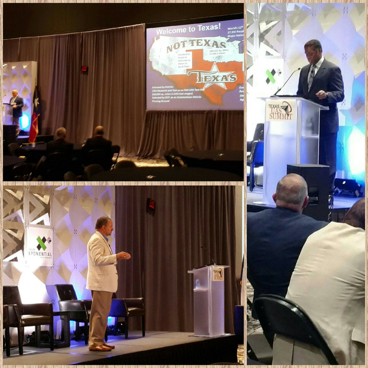 tamucc_ari's tweet photo. LSUASC's own @JerryHHendrix gave a big Texas welcome to @FAANews 's #KelvinSolco &amp; #MarkeGibson . #TexasUASsummit #auvsiXPO #Drones #TAMUCC https://t.co/dlhkmeQh0R