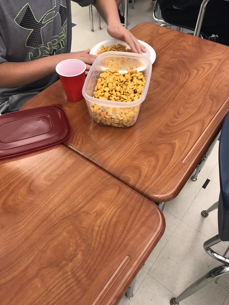 MrsLaBar's tweet photo. Go Fish 🐟 7th gr Ss estimating population #pohatpride #deliciousmath @PohatSchool https://t.co/jhrBJHrkM5