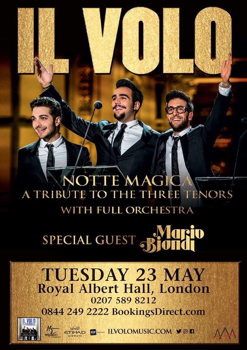mariobiondi's tweet photo. Il 23 maggio Mario tornerà alla Royal Albert Hall ospite de Il Volo. Londra preparati, sarà una notte di grande musica! https://t.co/0VPDuA53cV