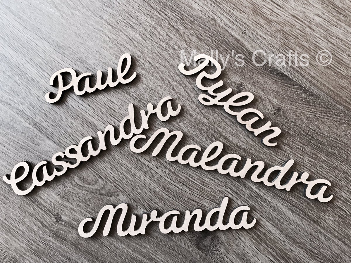 CraftsMallys's tweet photo. NEW! ⭐️ mini cut names perfect for any wedding name placements, pop them on the plate instead of the usual cards! Deals available ❤ https://t.co/PcA2JW86sP