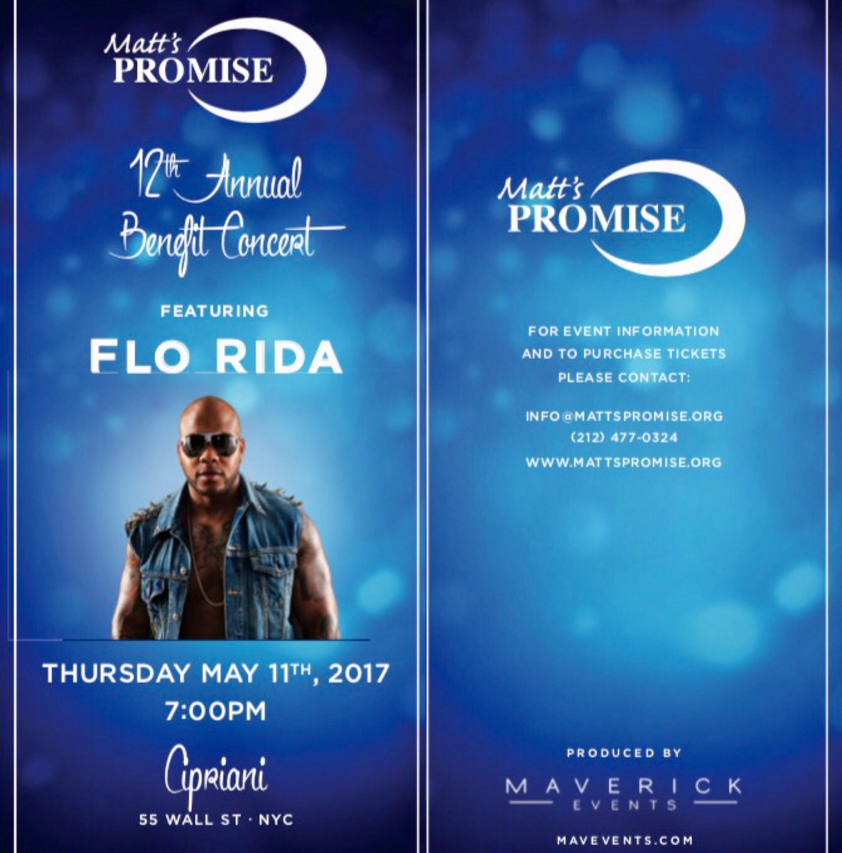 MavEvents's tweet photo. Only TWO DAYS left to purchase tickets to Matt's Promise 12th Annual Benefit Concert ft. FLO RIDA! Don't miss out on this incredible night💙 https://t.co/Whfo3PRBAT