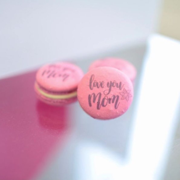 Our #LimitedEdition #MothersDay #macarons are filled with a violette cream and a rich cassis centre, available from Thursday, May 11th.