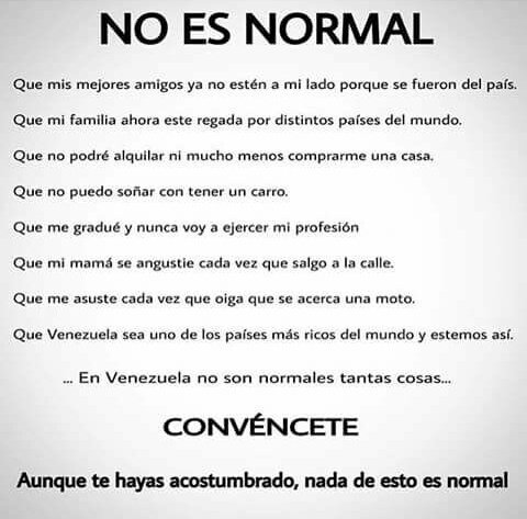 TachiraProtesta's tweet photo. NO ES NORMAL. Hermano Venezolano, por ti, por tu familia, por nuestro futuro: ¡CONVÉNCETE! Favor RT. https://t.co/ClPuc1BOUn