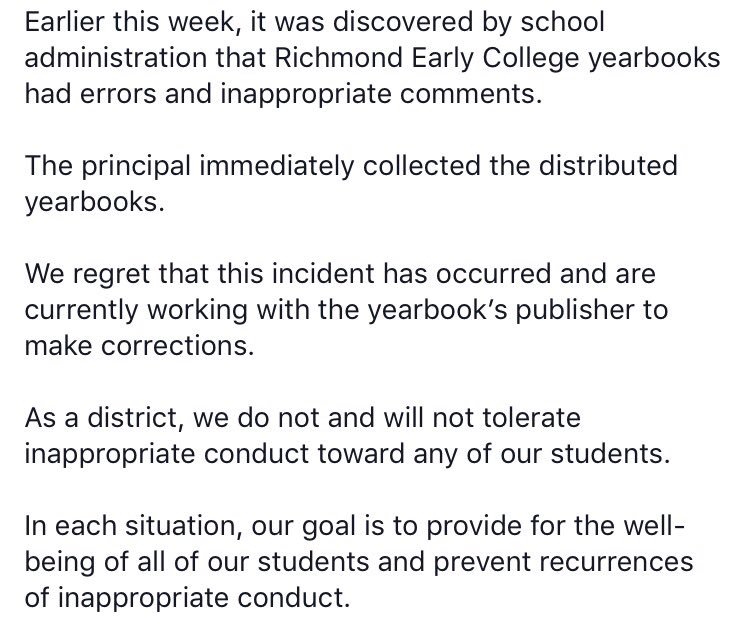 rcsraiders's tweet photo. As a district, we do not &amp; will not tolerate inappropriate conduct toward any of our students. #RCSStudentsFirst https://t.co/xDVKkY8zD6