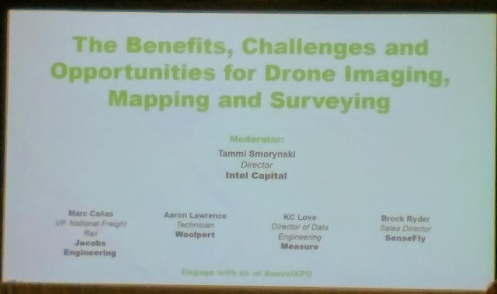 sensefly's tweet image. &quot;One of the things the industry still needs to improve is how we share the data we produce&quot; - Marc Cañas. #auvsiXPO