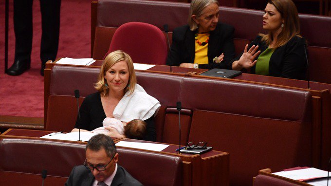 Australian senator makes history breastfeeding baby daughter in Parliament
itv.com/news/2017-05-0…