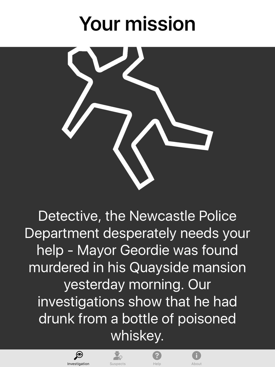 WhodunnitWalks's tweet image. Solve clues across #Newcastle to discover who killed Mayor Geordie. Whodunnit Walks just 99p on the App Store! itunes.apple.com/gb/app/id10535…
