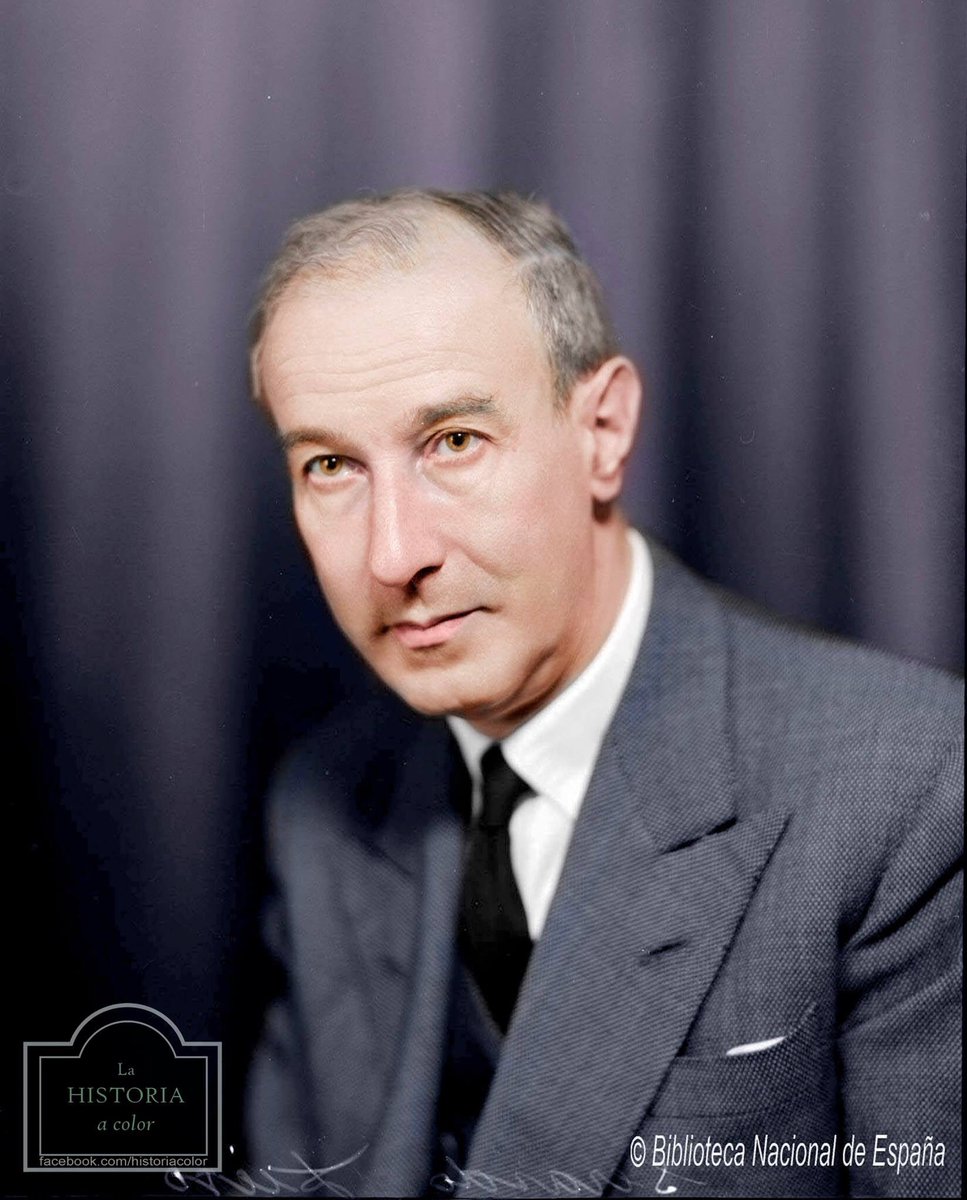 historiacolor's tweet photo. Gerardo Diego. 1954. #colorizacion El poeta de la Generación del 27 que fue crítico taurino. https://t.co/Picxnvv8AF