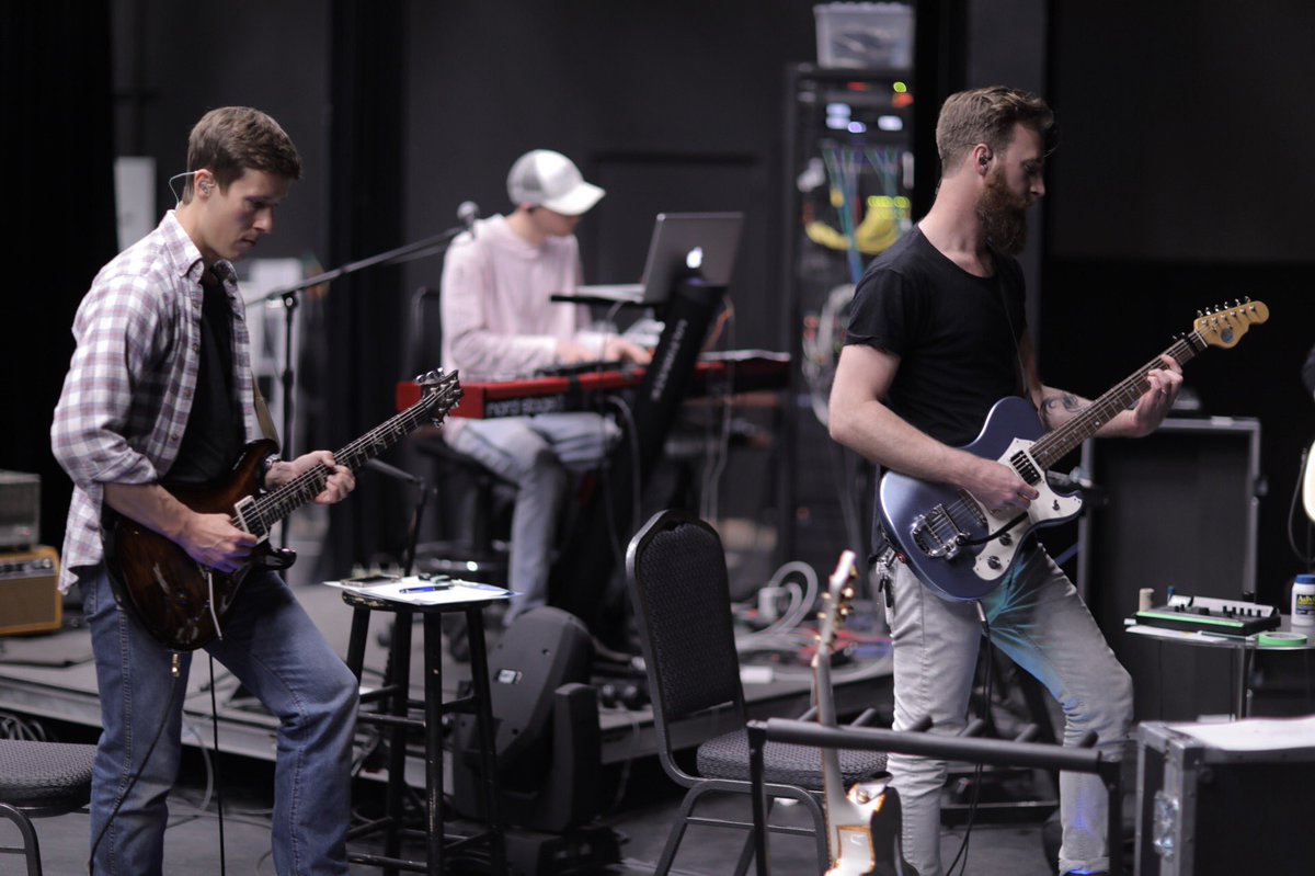 RedRocksChurch's tweet photo. We're in day 2 of rehearsals for @redrocksworship's live recording at The Paramount Denver! #RRWParamount #RedRocksWorship https://t.co/PNPrXmT8OR