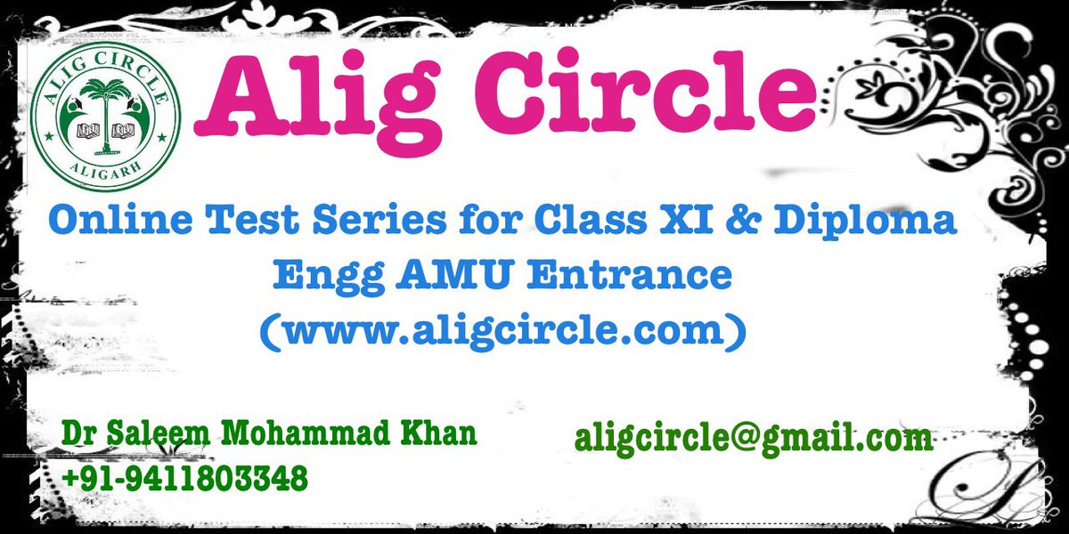 saleemmohdkhan's tweet photo. Want to test your Knowledge?
#Online_Test for AMU Entrance Class XI & Diploma Engg.
visit https://t.co/co7asR3tUj https://t.co/AVLcagmrwk