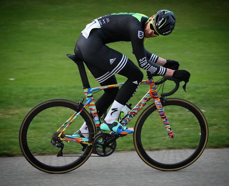 Alec_Pedaler's tweet photo. Woah! Managed to snag a win at the first @CPCrits of the year, I'm reet chuffed! Nice to get the bad boy new @iamspecialized bike a win too https://t.co/3M1Nhhsuu3