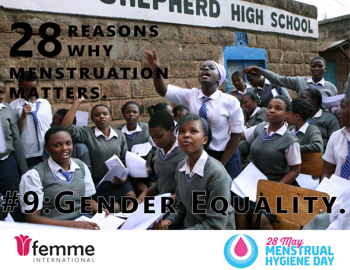When we address #menstruation, we are addressing the gender disparity. #GenderEquality #MenstruationMatters #LetGirlsLearn #28ReasonsWhy