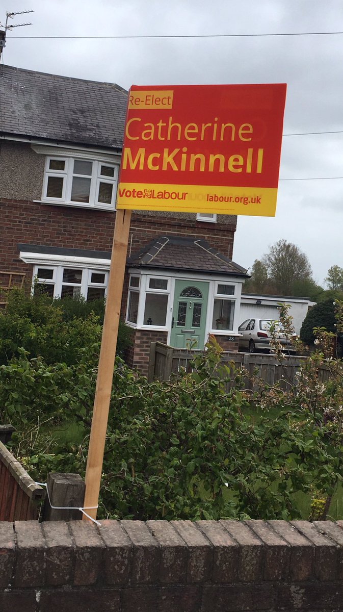 Lots of @CatMcKinnell posters and garden stakes already going up across Newcastle North