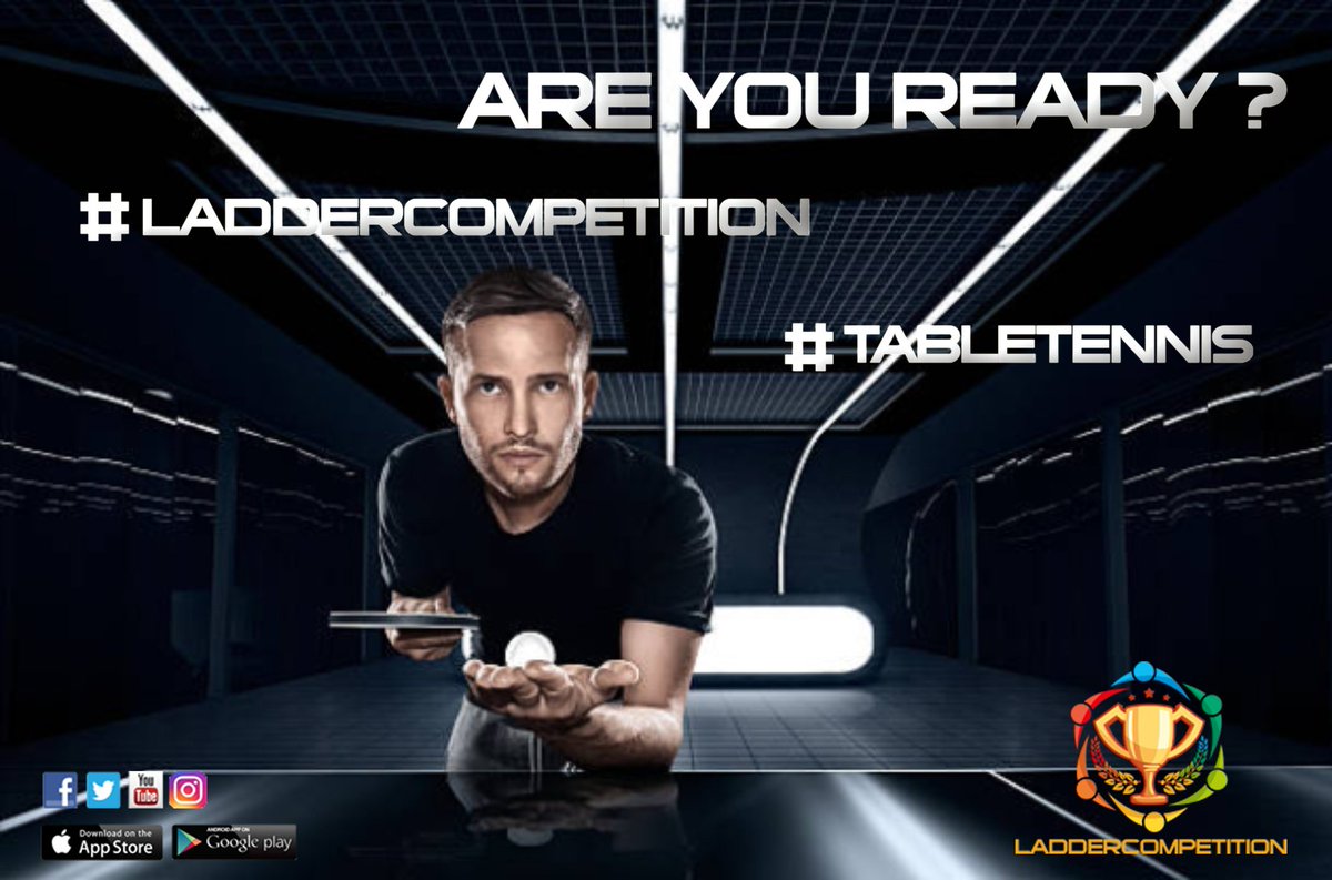 Are you ready to play #tabletennis in a #laddercompetition ? Download the free app and join us. laddercompetition.com #pingpong