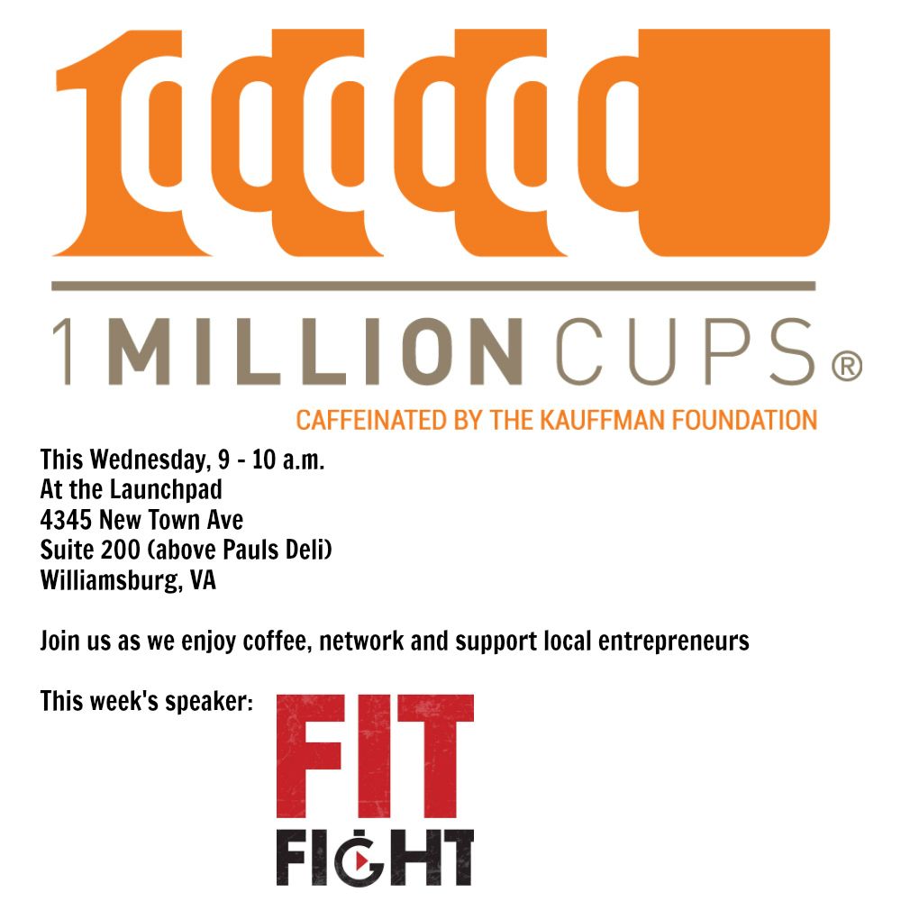 GWLaunchpad's tweet photo. Struggling to stay motivated with your workouts? Attend 1 Million Cups tomorrow for the fix! Program starts at 9:00am tomorrow! https://t.co/Zcx78p2Okj