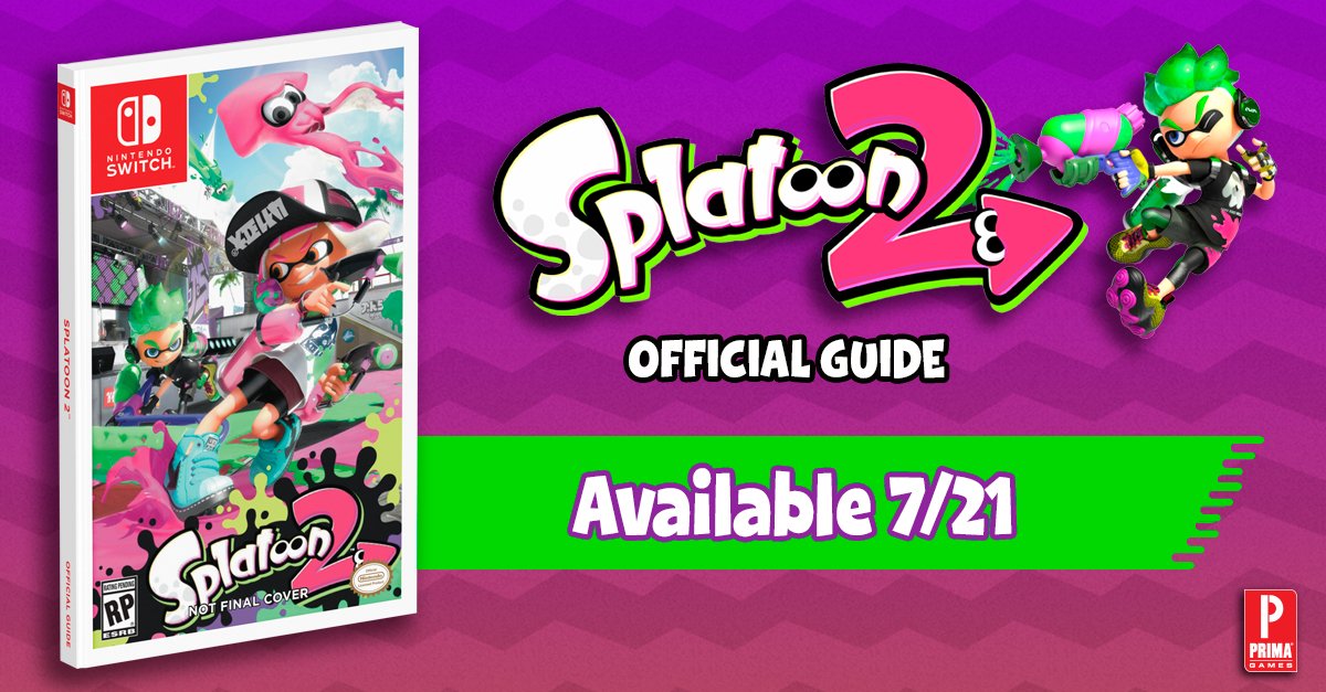 PrimaGames's tweet photo. Announcing the official guide to #Splatoon 2! Details: https://t.co/ZjcZSSVbrs #Splatoon2 #nintendoswitch @NintendoAmerica #nintendo https://t.co/nYV4AkEdEI