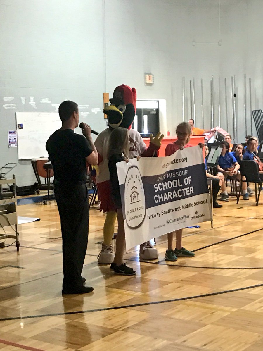 Celebrating Champions for Character &amp; National School of Character at Southwest Middle! <a href="/ParkwaySchools/">Parkway Schools</a> <a href="/Cmaxwell1Craig/">Craig</a> <a href="/Cardinals/">St. Louis Cardinals</a>