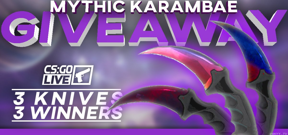 OficialGodS's tweet photo. So not one knife or two how about 3 with 3 separate winners? Thank you @csgolive... https://t.co/oExbuw056f by #KvnPlays via @c0nvey https://t.co/LYYMpT9OfZ