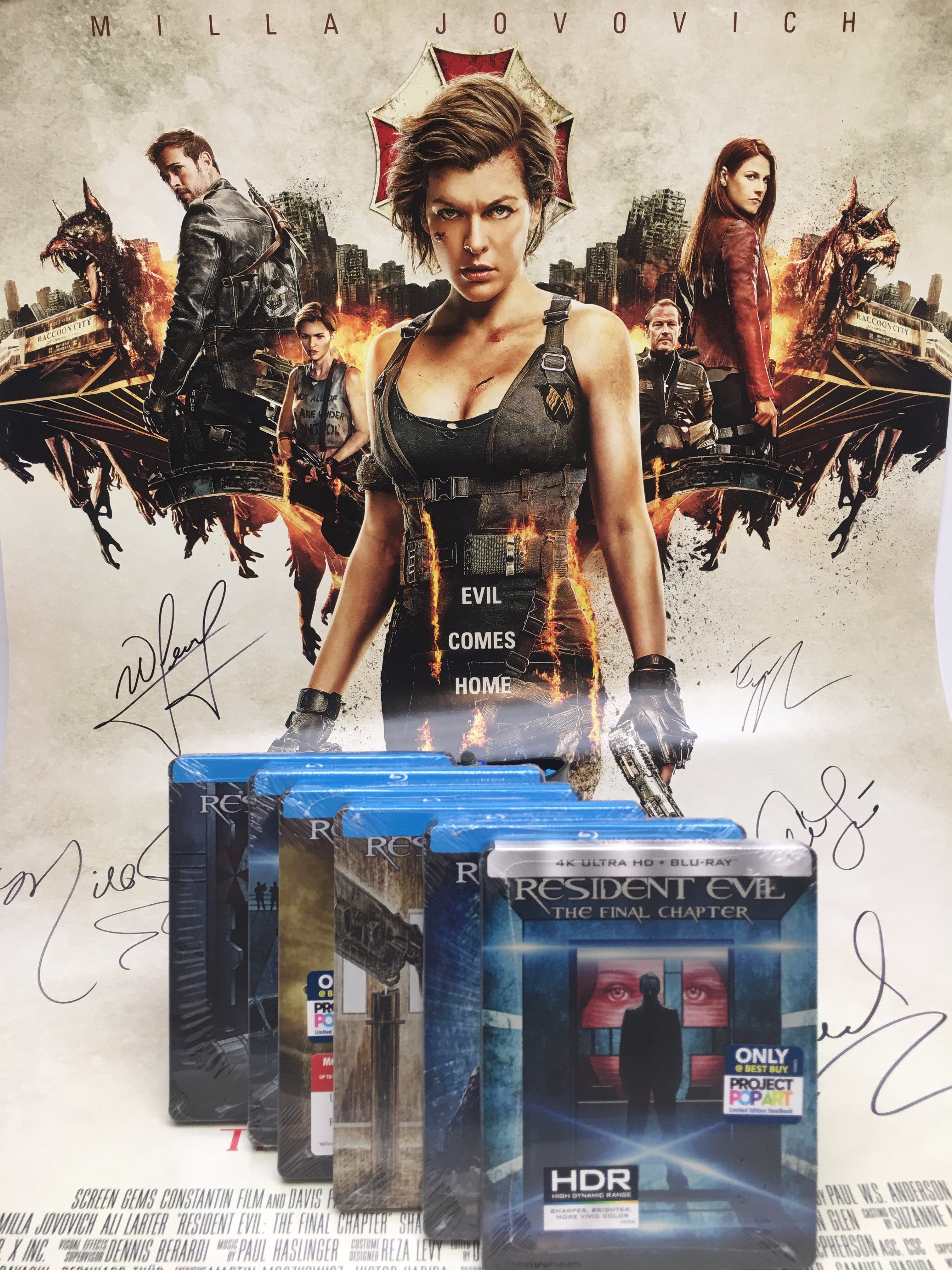 Resident Evil on X: Win a autographed Resident Evil: Final Chapter poster  & ALL 6 Resident Evil live action films on Steelbook Blu-ray!    / X