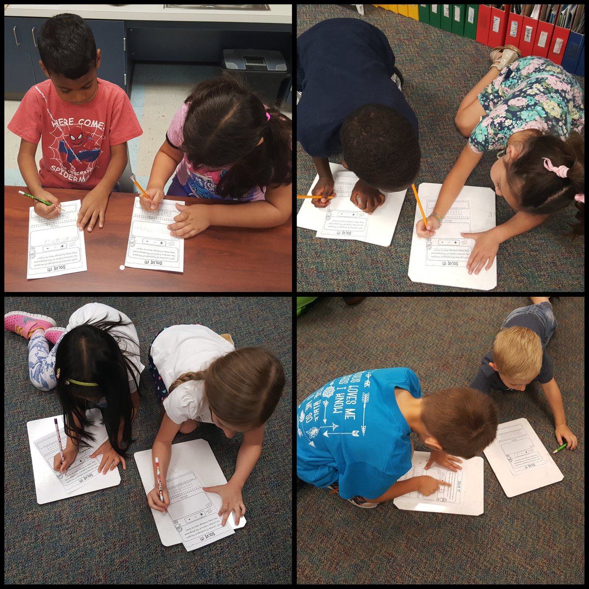 misspaek's tweet photo. Working as a team to solve math word problems! #wcerangers #wceKG #misspaekslovebugs #mylittlemathematicians #kindermath https://t.co/MfFFFWrSgX
