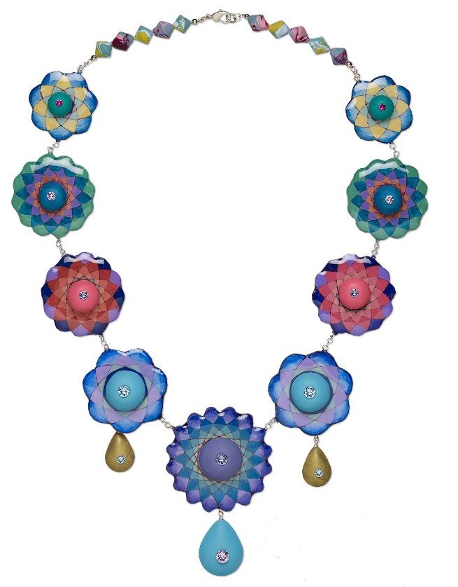 FireMtnGems's tweet photo. #Spirography influenced #polymerclay #jewelry in a 2015 #BeadingContest finalist: https://t.co/ZqiP7HQ8CM https://t.co/xLTuSXQput