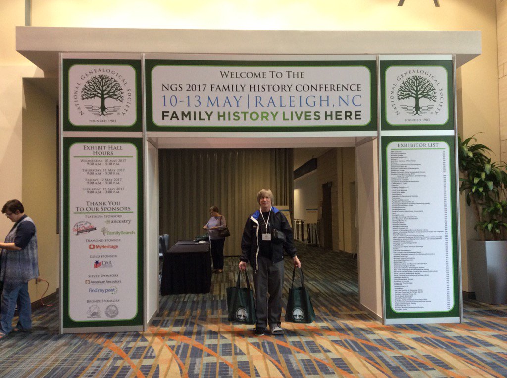 #NGS2017GEN Just checked in to the NGS Family History Conference in Raleigh, North Carolina. Opening session on Wed.